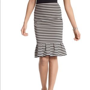 WHITE HOUSE BLACK MARKET, Ponte Flounce Skirt